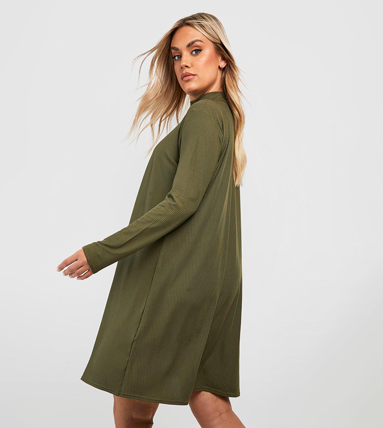 Roll neck clearance swing dress