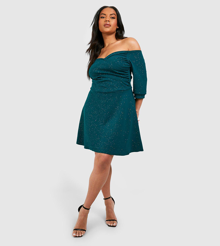 Scuba bardot skater outlet dress