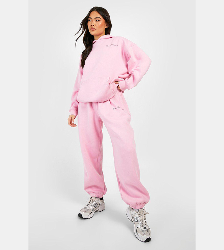 Design Studio Text Slogan Hooded Tracksuit
