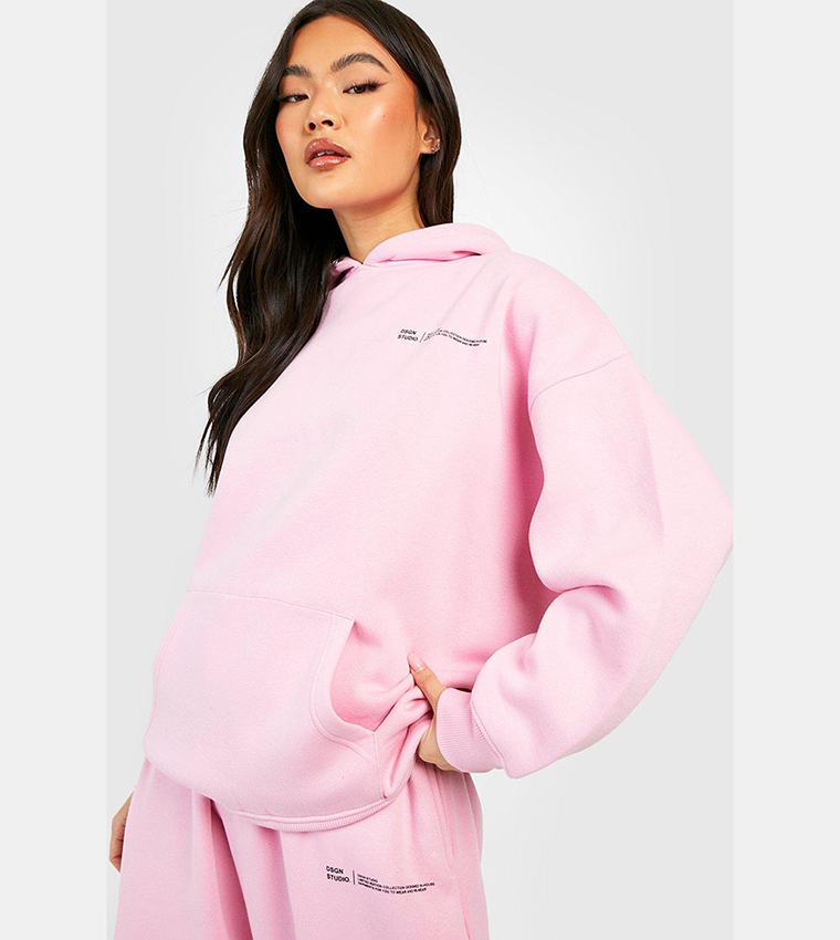 Design Studio Text Slogan Hooded Tracksuit