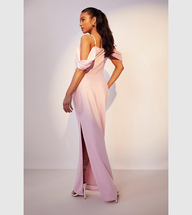 Dusky pink maxi dresses hotsell