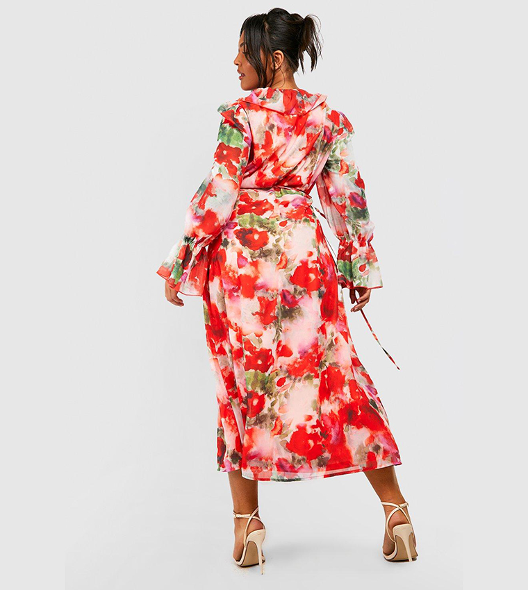 Phoebe Wrap Dress - Paisley Fluro Pink