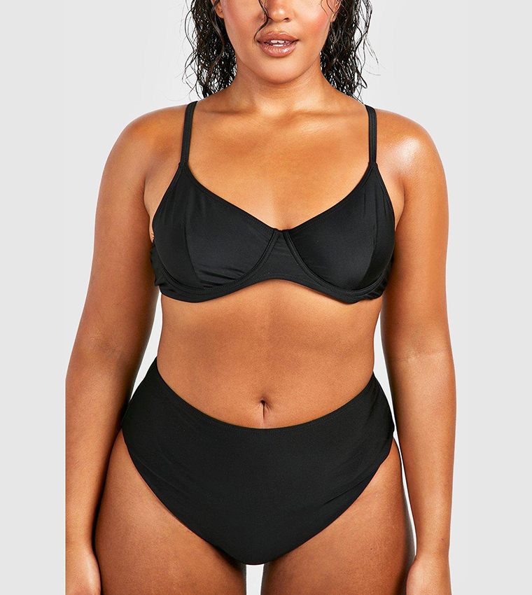 Underwired Cross Front Tie Bikini Top