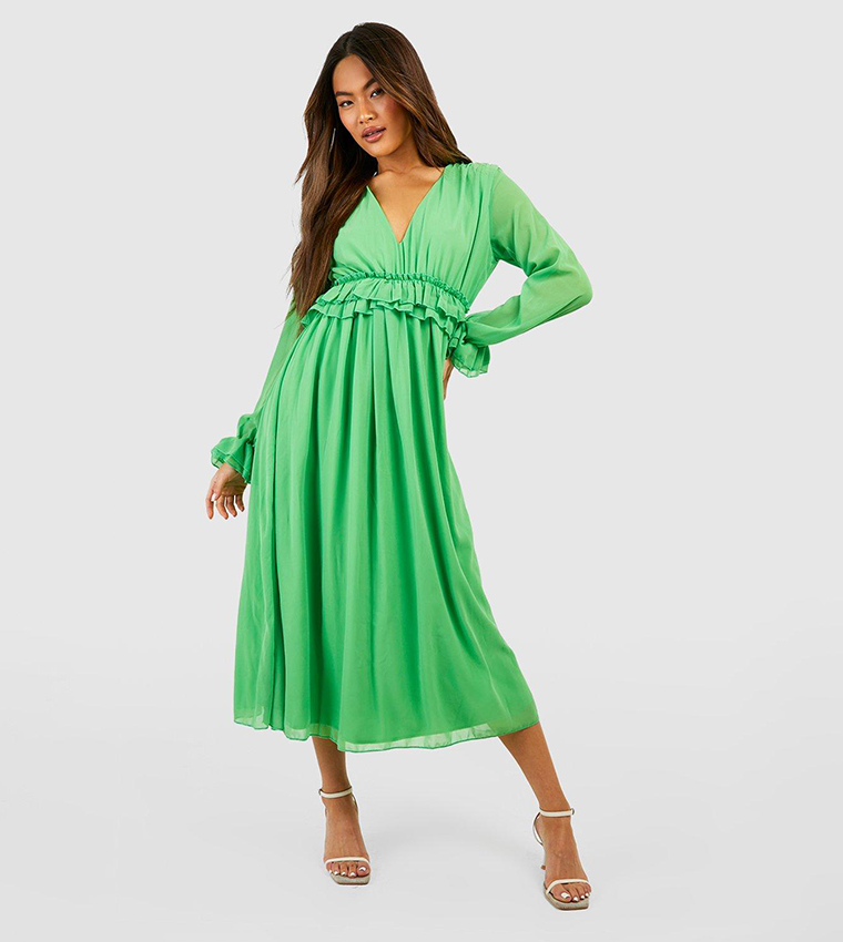 green emerald velvet dress Green Floaty Cotton Dress with Lace Top