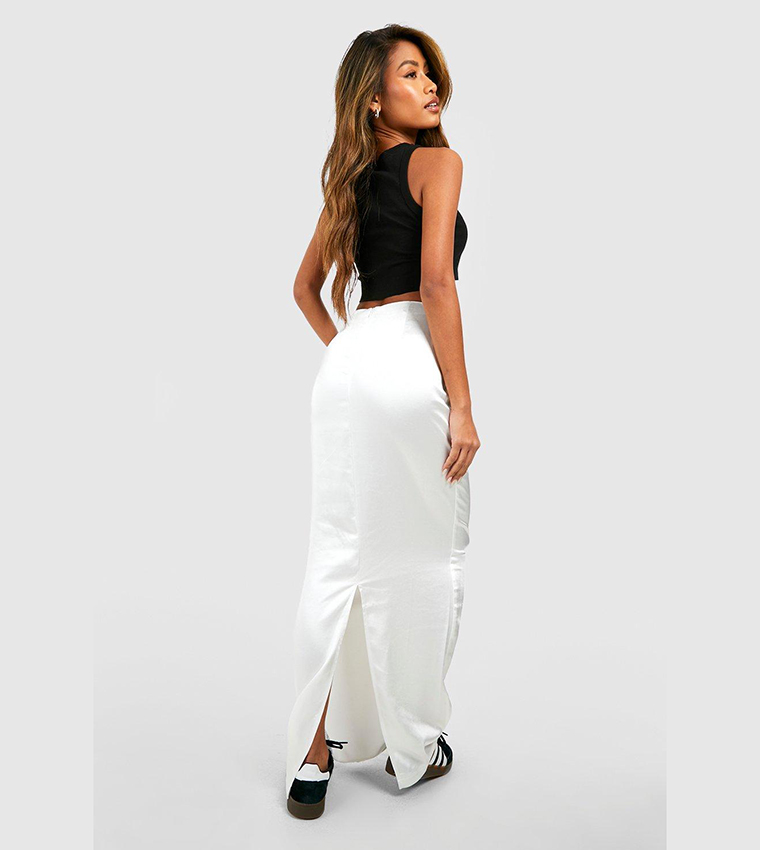 Satin high waisted maxi skirt new arrivals