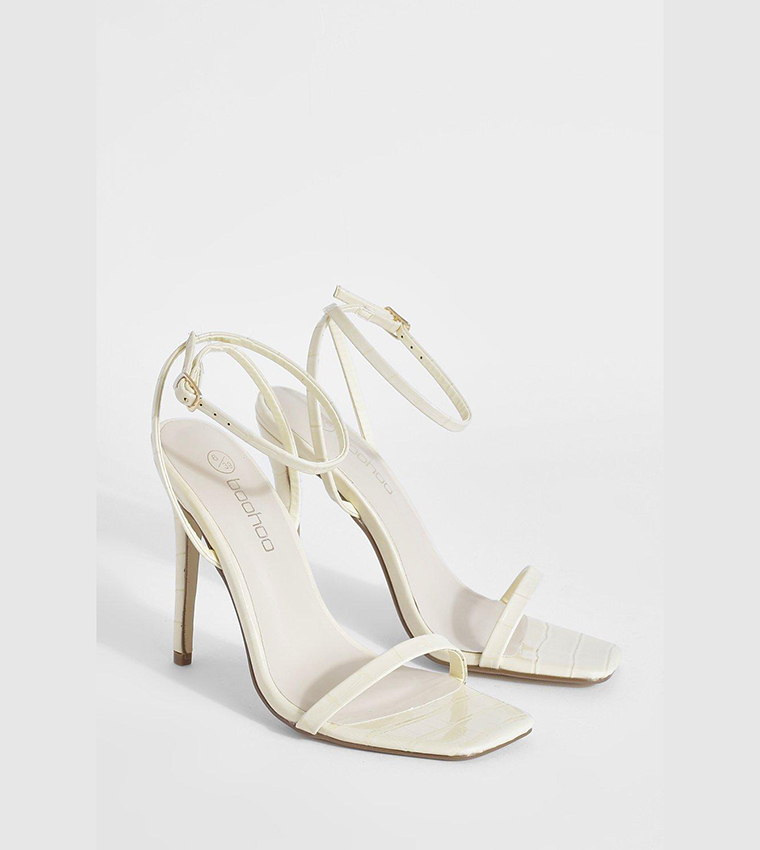 Cream barely there heels on sale