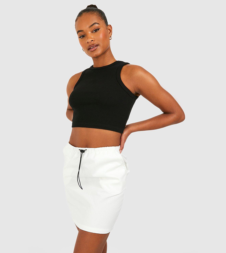 High rise shop white skirt