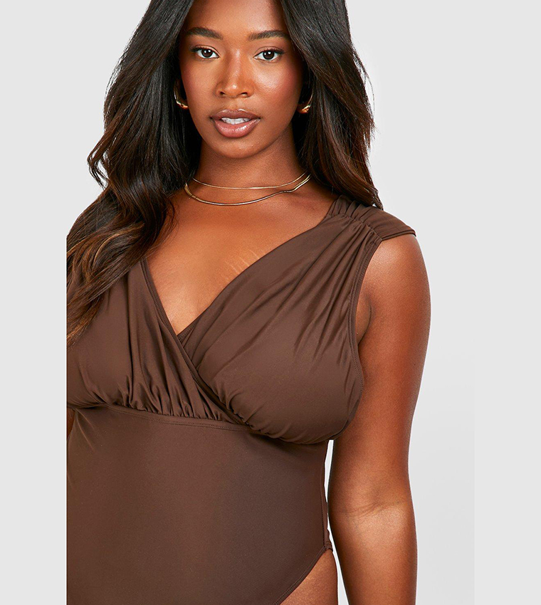 Plus Curve Enhance Smoothing Wrap Swimsuit