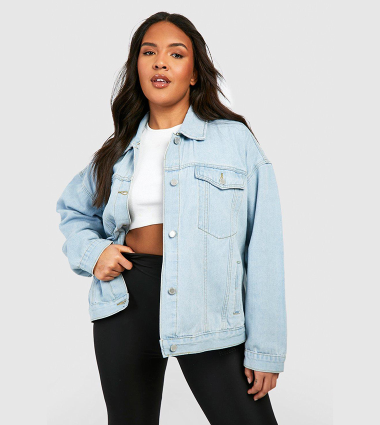 Buy Boohoo Denim Western Jacket In Blue | 6thStreet Oman