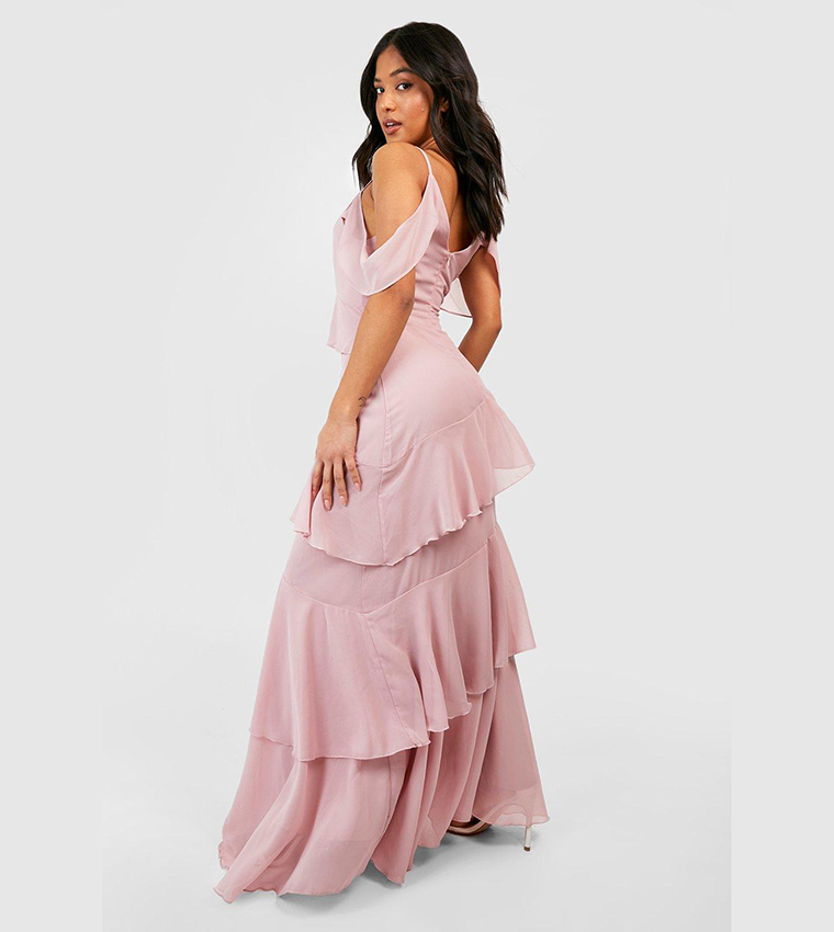 Chiffon tiered sale ruffle dress