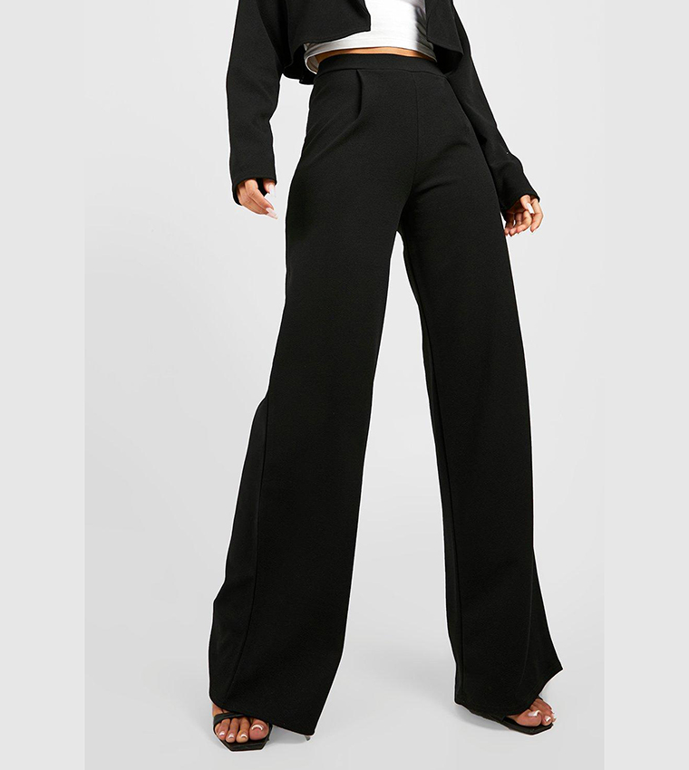 Basic Jersey Wide Leg Trousers