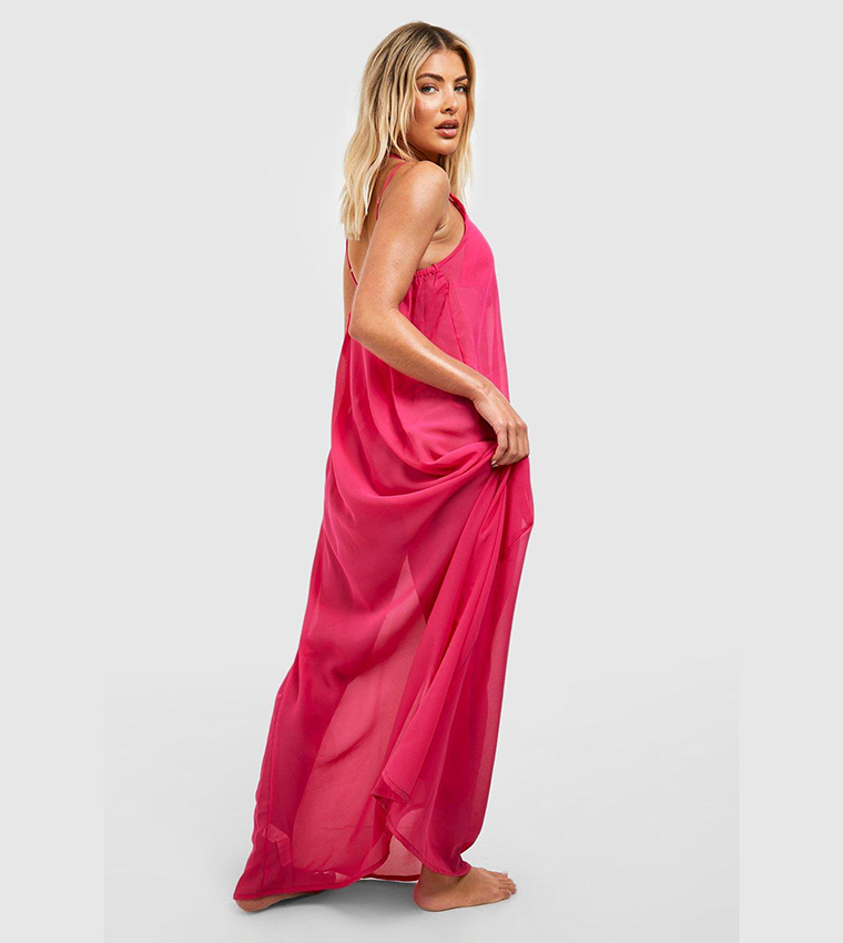 Beaded Hanky Hem Beach Maxi Dress