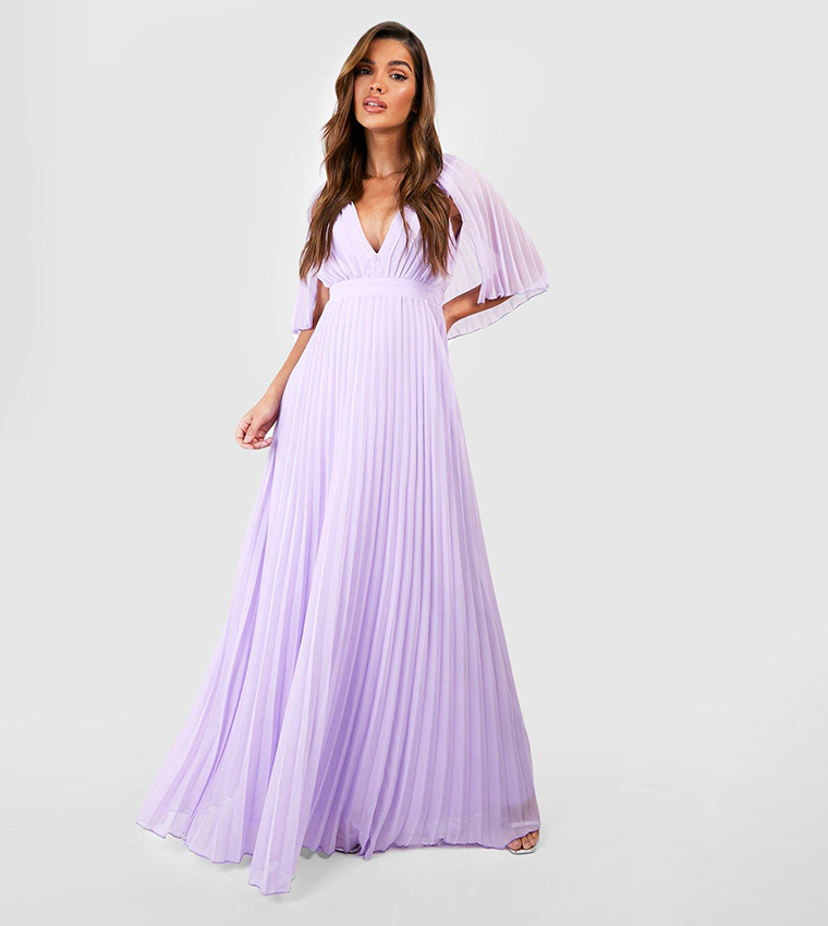 pleated cape detail bridesmaid maxi dress Dark Navy Mother of Bride Dresses A-Line Pleated Cape Maxi Mother of the Bride Dress