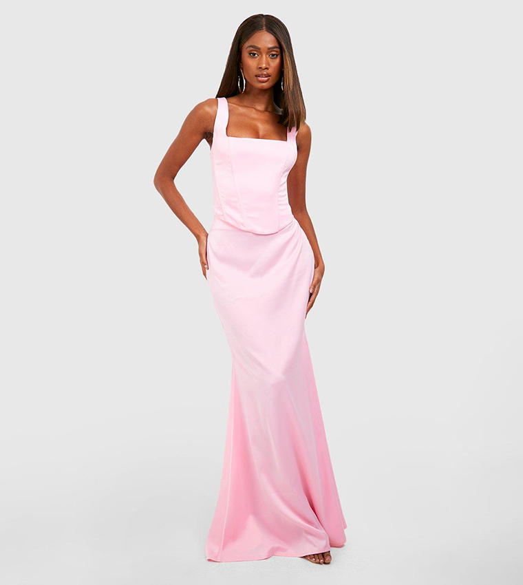 Light pink maxi skirt best sale