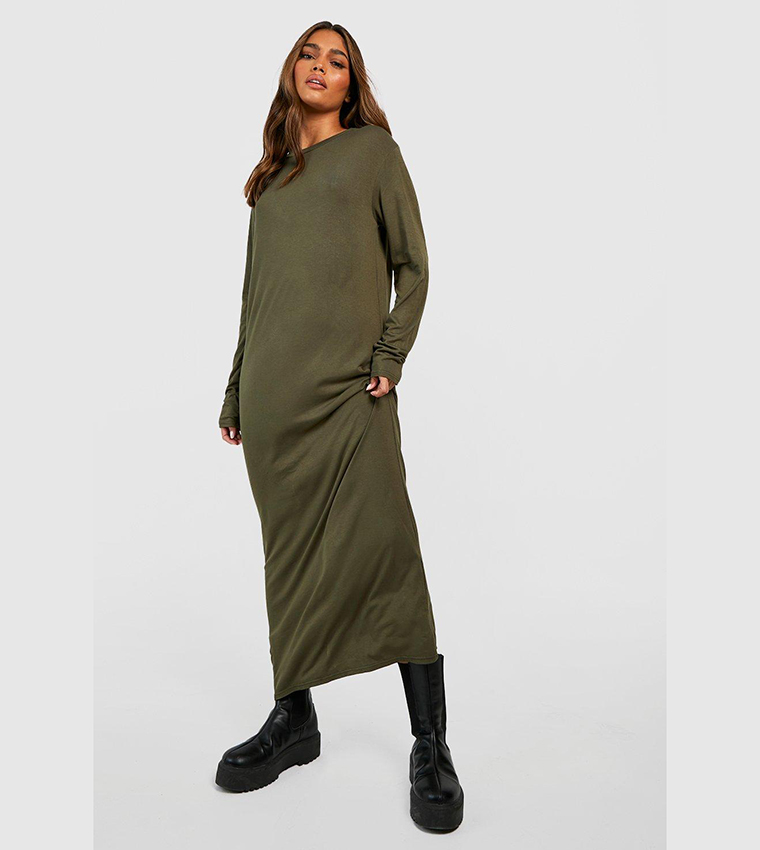 Long Sleeves Midi T Shirt Dress 6