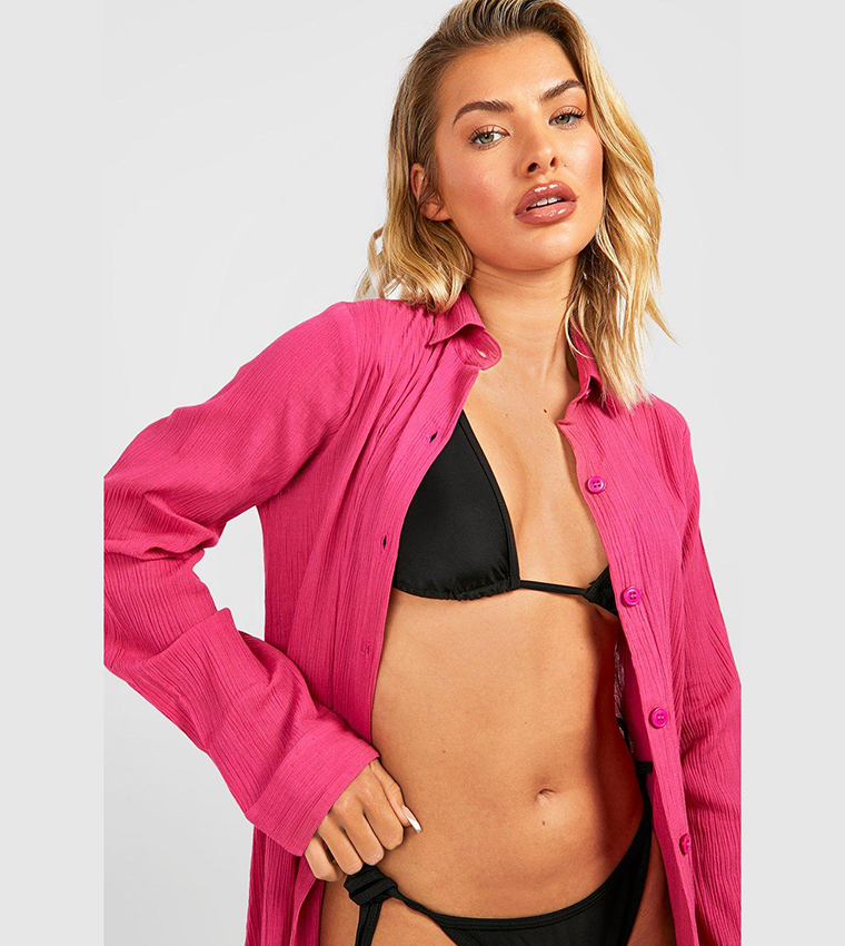 Cheesecloth Maxi Beach Cover Up Shirt