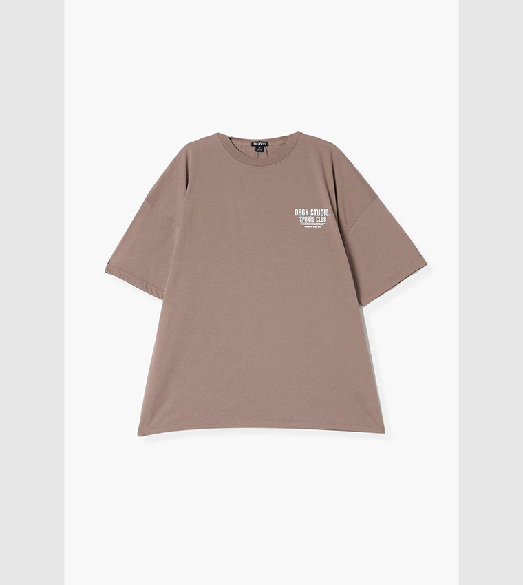 Sports Club Slogan Oversized T-Shirt