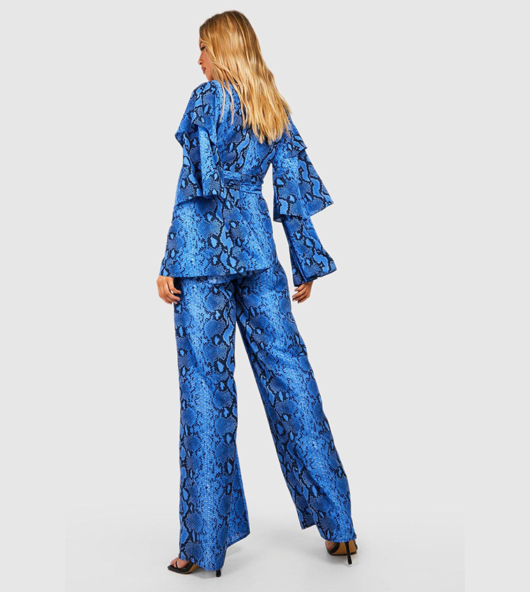 Blue snakeskin sale jumpsuit