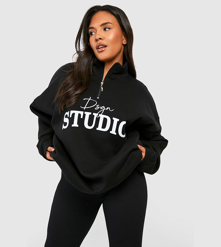 Design Studio Script Half Zip Sweatshirt
