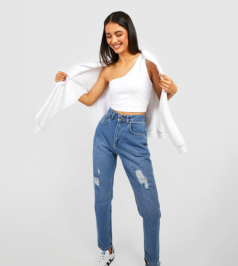 Vintage wash 2025 mom jeans
