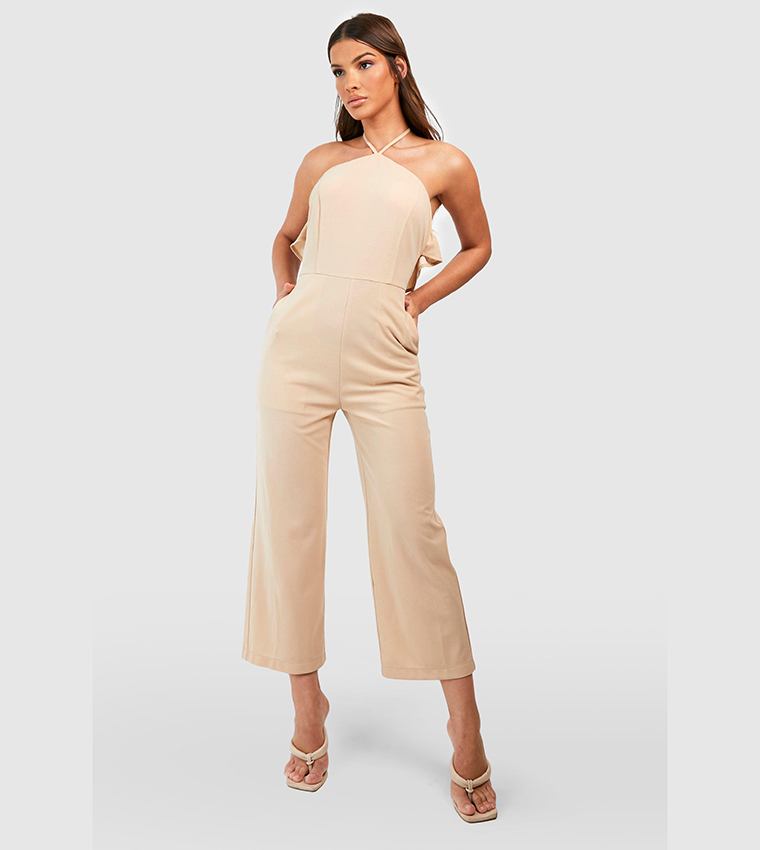 Beige culotte hot sale jumpsuit