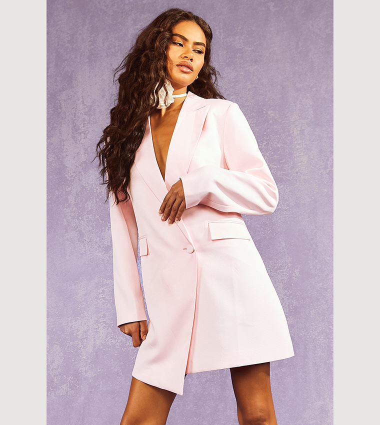 Baby pink blazer dress best sale