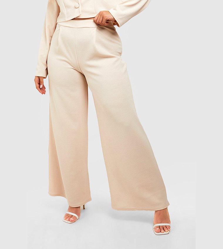 Linen Wide Leg Relaxed Fit Trousers