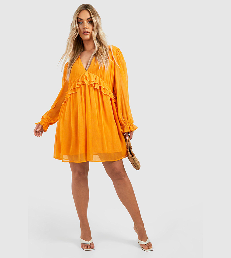 boohoo burnt orange dress Buy Boohoo Velvet Sequin O Ring Maternity Midi Dress In Orange
