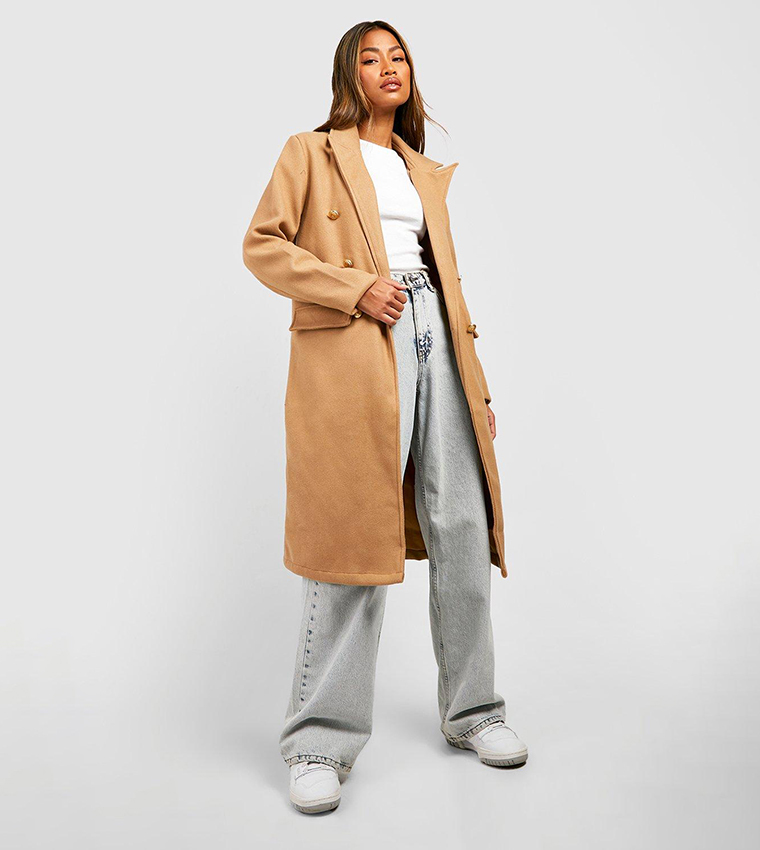 Camel longline coat hotsell