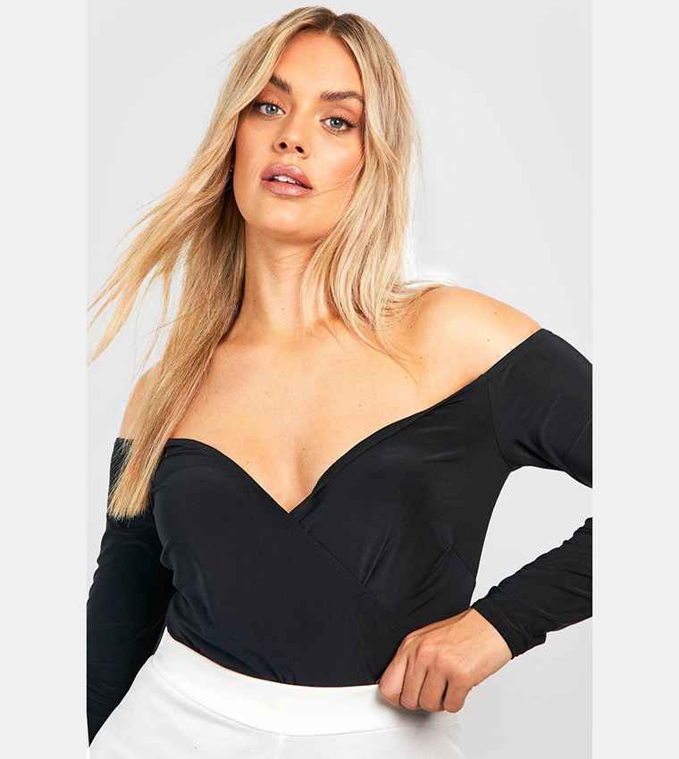 Wrap best sale bardot top