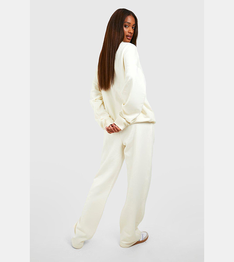 Boohoo cream online joggers