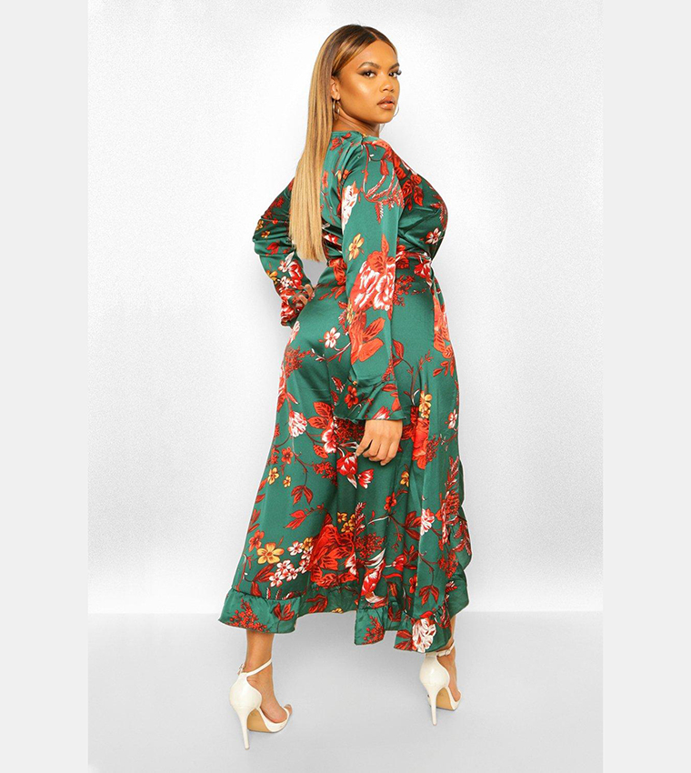 Boohoo on sale wrap dress