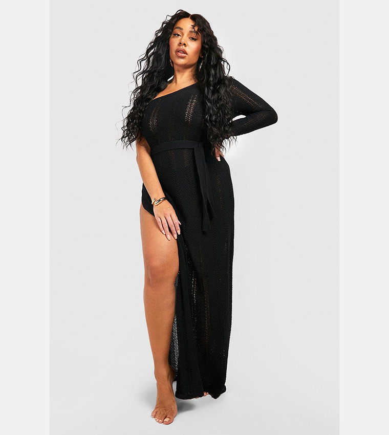 one shoulder crochet beach dress One Shoulder Crochet Maxi  Riot Nation