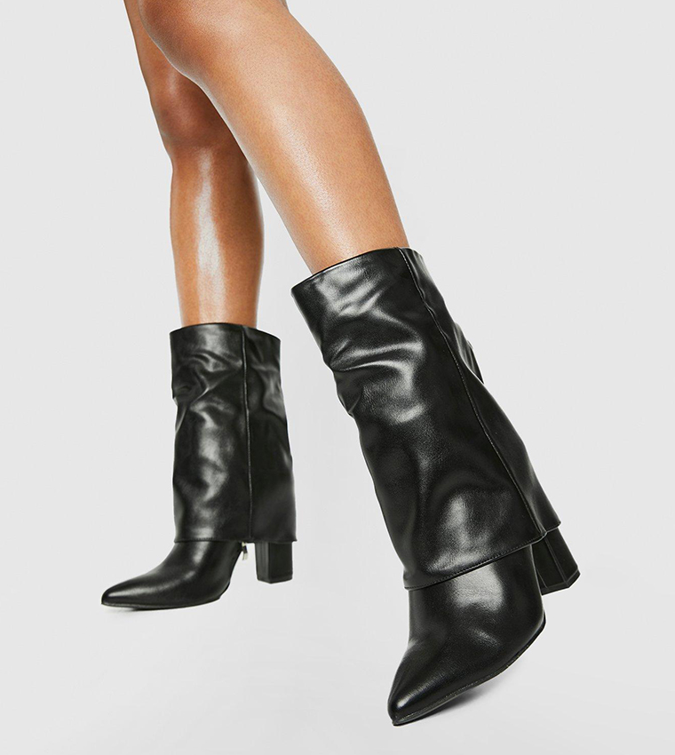 Over the shop ankle black boots