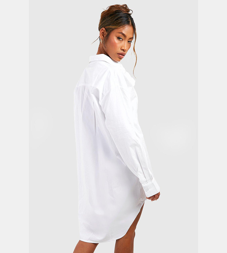 Oversized cotton outlet shirt dress