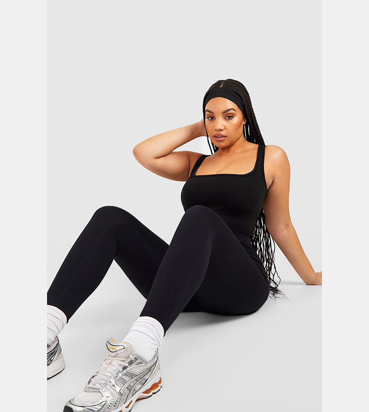 Buy Boohoo Mix And Match Cotton High Waisted Leggings In Black