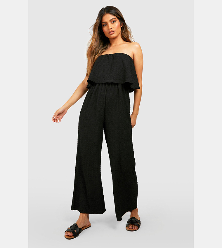 Black bandeau 2024 culotte jumpsuit