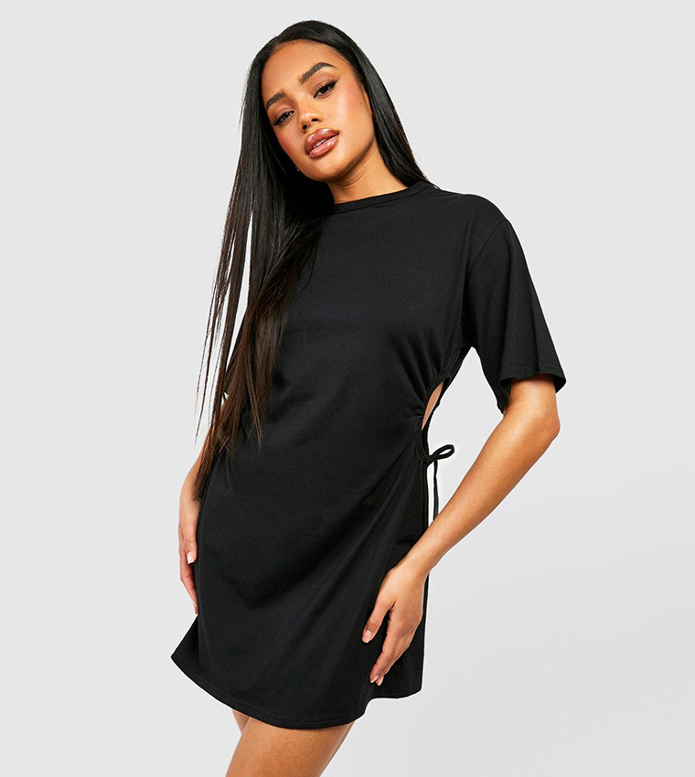 T shirt store dress with cutouts