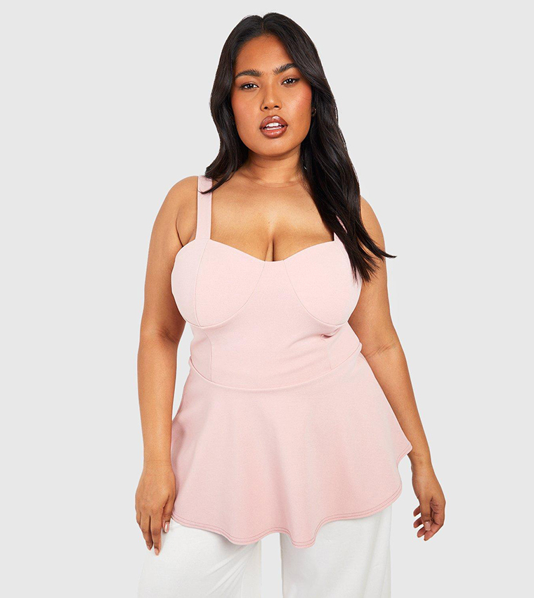 Plus Size Strappy Corset Top