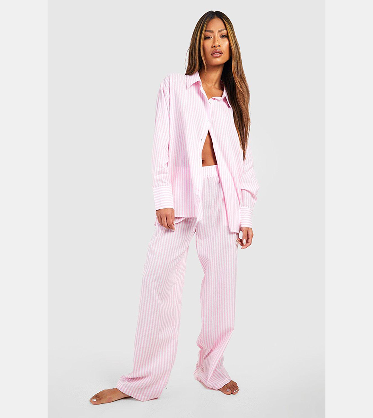 Cotton Pinstripe Pajama Trousers