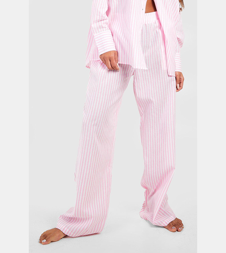 Cotton Pinstripe Pajama Trousers