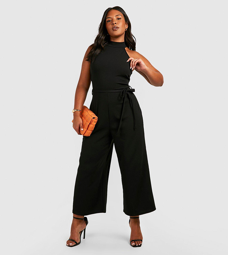 Halter store tie jumpsuit