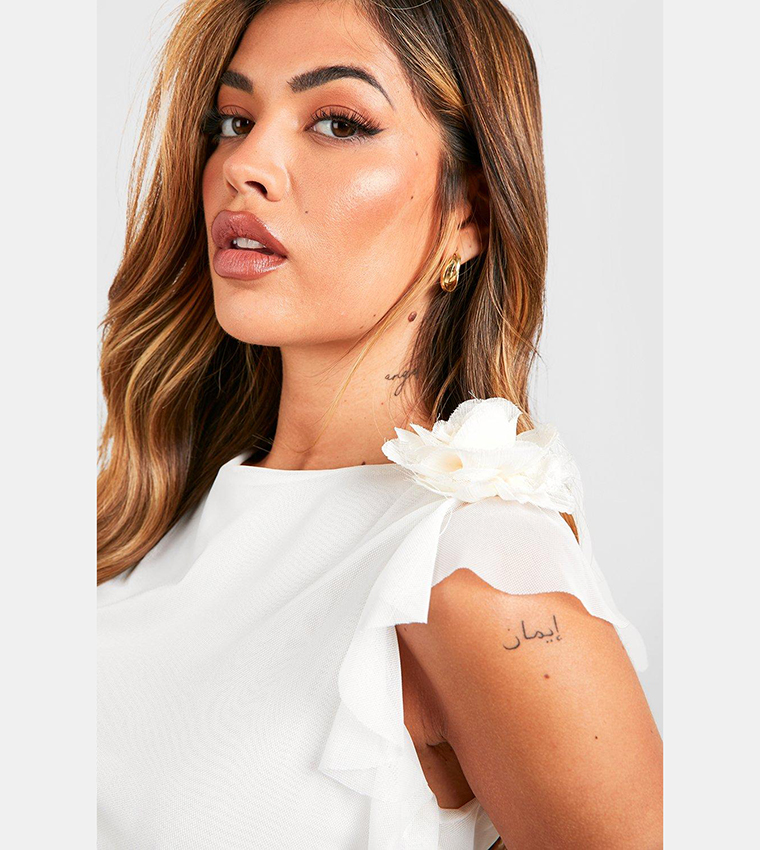 ruffle blouse boohoo