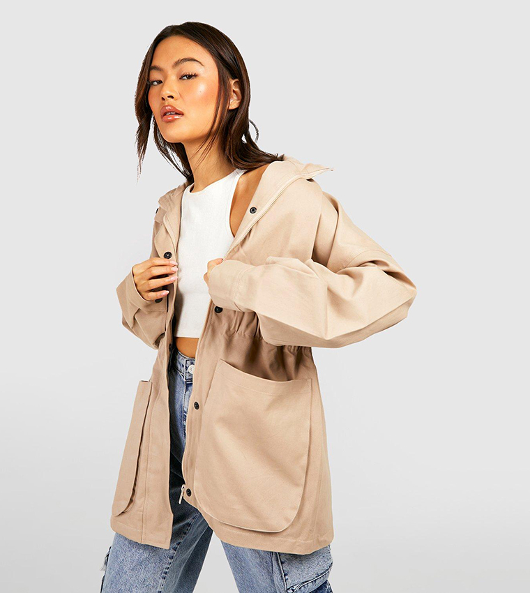 Boohoo denim utility clearance jacket