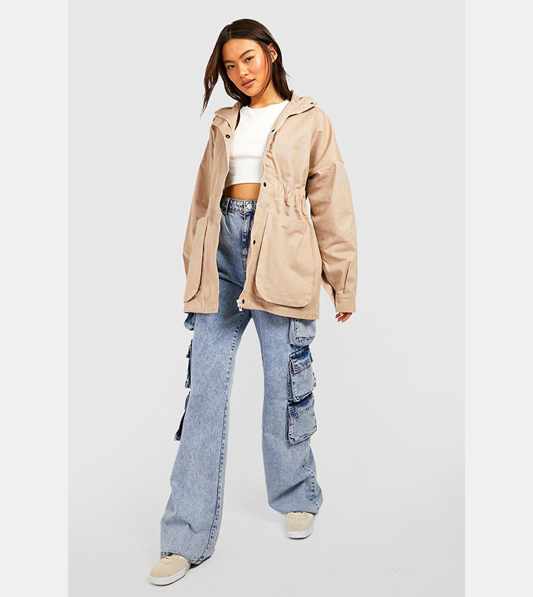 Boohoo denim outlet utility jacket