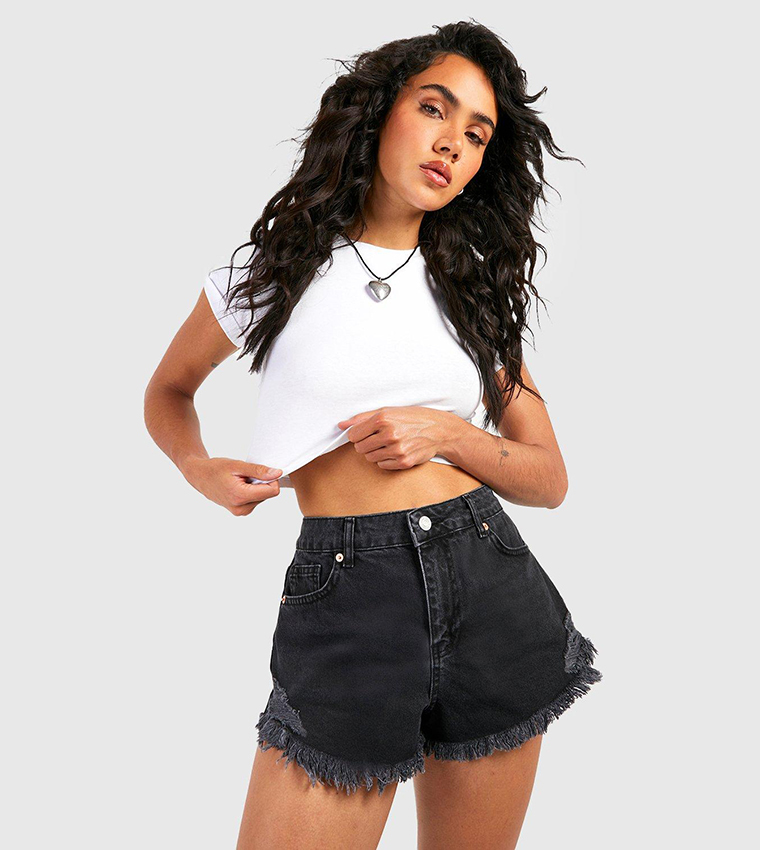 Boohoo denim outlet shorts