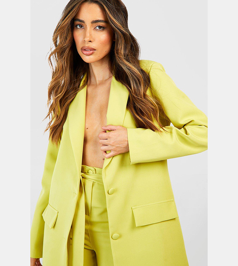 Oversized 2025 yellow blazer