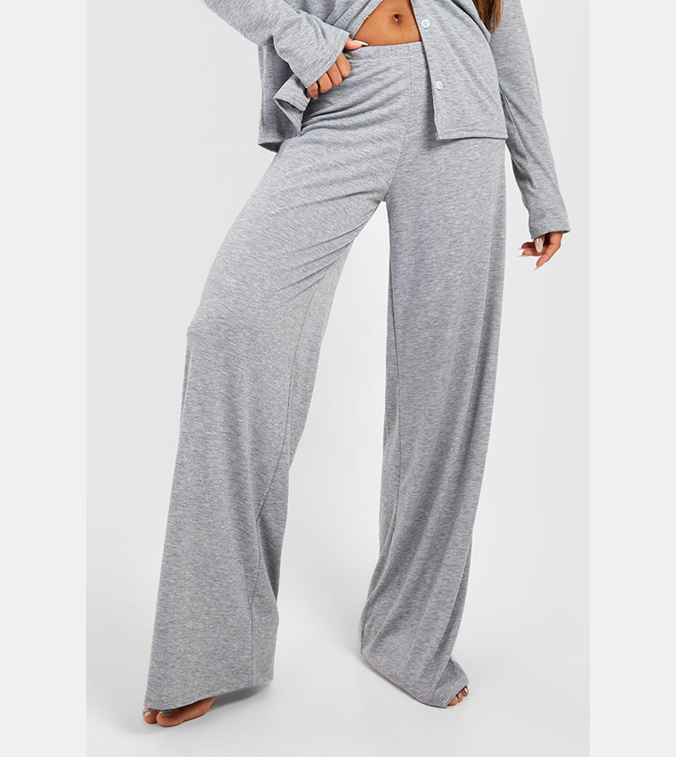Jersey Wide Leg Pajama Trousers