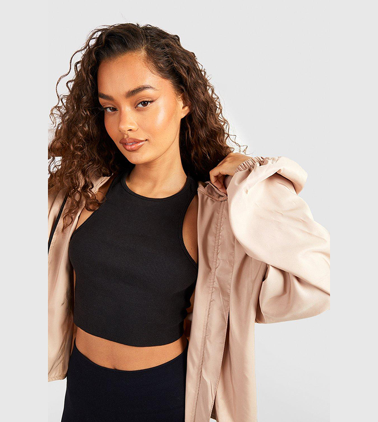 Cropped top mac jacket