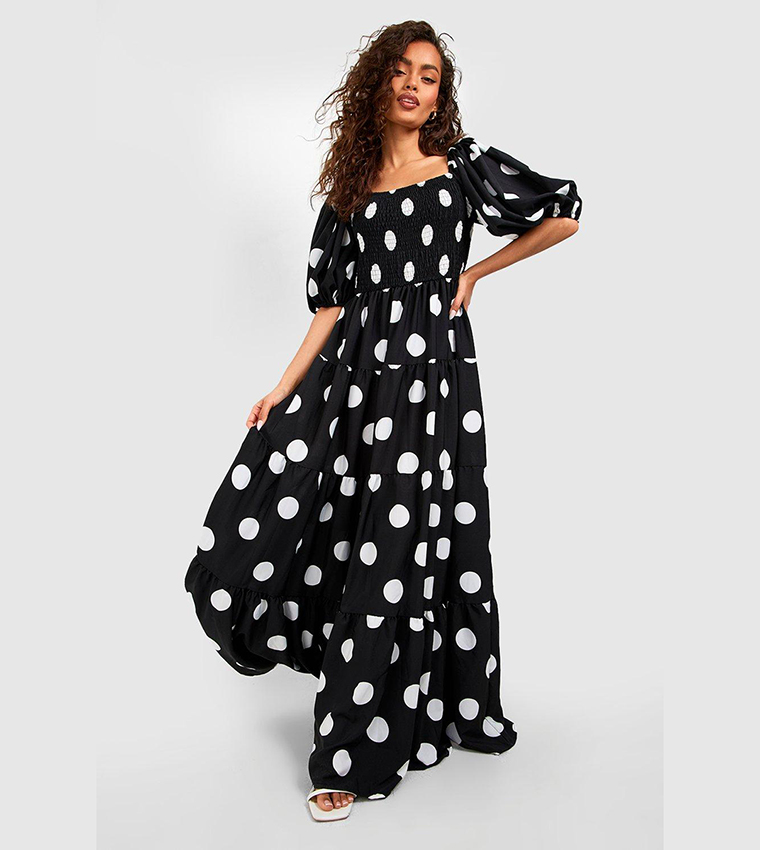 Extreme puff sleeve dress hotsell